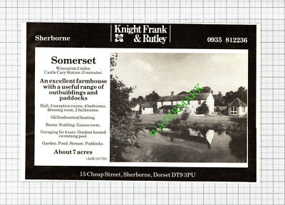 Wincanton Somerset Farmhouse Sale Advert - 1989 Cutting