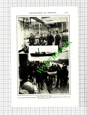 HM Battleship Ship Queen Mary Sick Bay Hospital - c.1914 Book Print