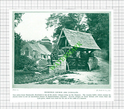 Rockfield Church Monmouth - 1920s Cutting