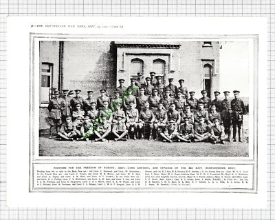 9979) 3rd Batt Bedfordshire Regiment Lord Ampthill Beevor - 1915 Cutting / Print