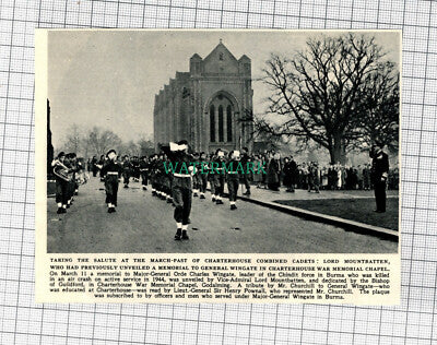C852) Lord Mountbatten Charterhouse Cadets General Wingate Memorial - 1951