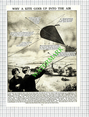 How A Kite Flies - c.1930s Cutting