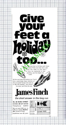 James Finch Shoe Shop Chelmsford Essex Advert - 1971 Cutting