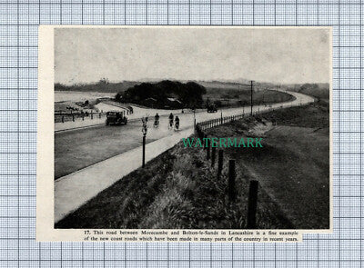 C4228) Manchester to Bolton le Sands Lancashire Road - c1950s Cutting