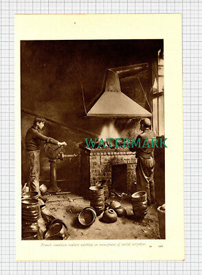 X1195) French Munition Workers World War One WW1 - c.1918 Print / Cutting