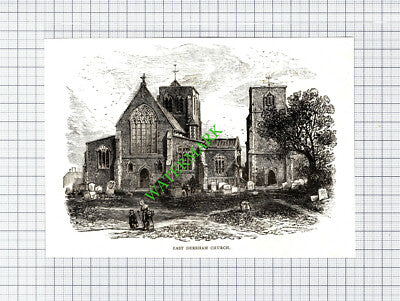 East Dereham Church - c.1895 Cutting