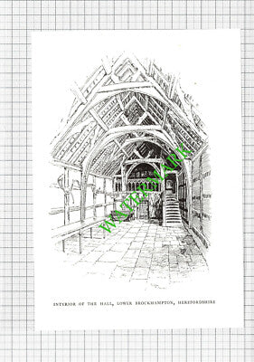 The Hall Lower Brockhampton Herefordshire - 1980s Cutting / Print