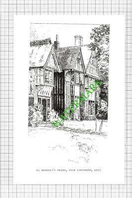 St Benedict's Priory Tenterden Kent - 1980s Cutting