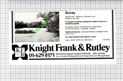 Ashley Park Surrey House Sale Advert - 1980 Cutting