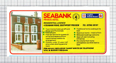 C7643) Fairway Hotel Southport Dot Thomas / Seabank Barry Regan - 1986 Advert