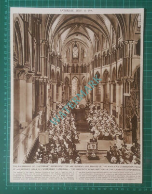 (X568) Canterbury Cathedral Dr Fisher Inauguration Lambeth Conference - 1948