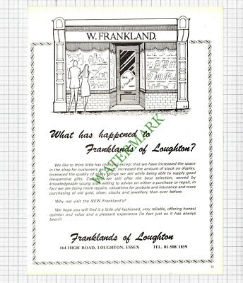 Franklands Of Loughton Essex W Frankland Advert - 1975 Clipping / Print