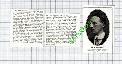 Mr Edward Thomson Stratford LNER Midland Railway - 1930 3-Part Cutting