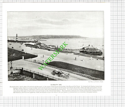 Little Dunmow Flitch / Plymouth Hoe Devon - c.1900 Book Print