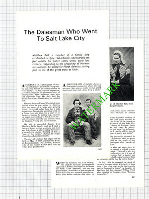 Matthew Bell Newhouse Farm Langstrothdale Yorkshire Isabella - 1973 Article