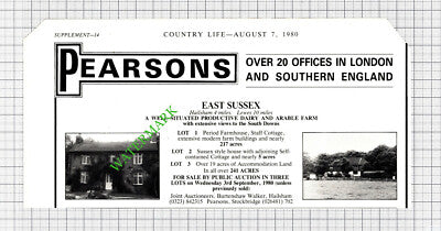 Hailsham Sussex Dairy Farm Sale Advert - 1980 Cutting