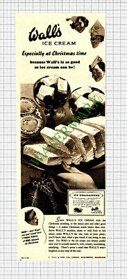 Wall's Ice Cream Christmas Advert - c.1949 Cutting