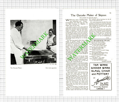 John Leach Oatcake Maker Skipton Yorkshire - 1941 2-Part Cutting
