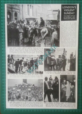 (X583) London Trades Council Demonstration Violence Trafalgar Square - 1950 Clip