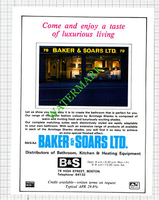 Baker & Soars Ltd Boston Lincolnshire Advert - 1988 Cutting