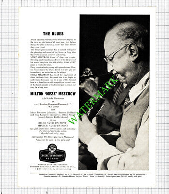 Milton Mezz Mezzrow Advert - 1956 Cutting