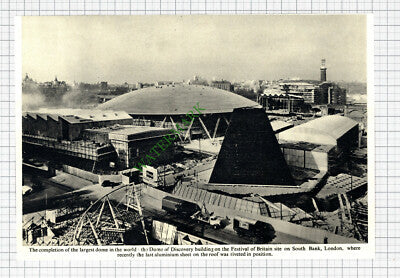 Dome Of Discovery Building Festival Of Britain South Bank London - 1950 Cutting