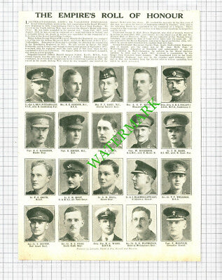 Loftus Fitzgerald Gilbert Follett Wellings Luger Sinton Watmough - 1918 Cutting