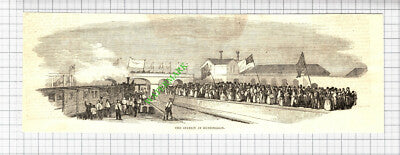 Huntingdon Railway Station - 1850 Cutting / Print