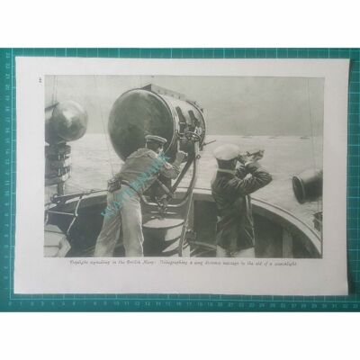 British Navy Daylight Signalling Heliograph - c.1919 Clipping