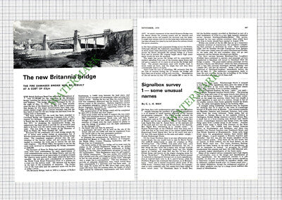 Britannia Bridge Repair Menai Straits - 1970 Article