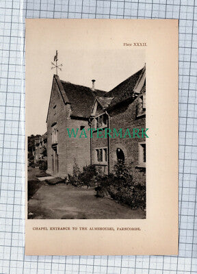 C4545) Farncombe Surrey Almshouses - 1908 Clip