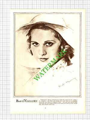 Boots Mallory Actress - 1930's Cutting / Print