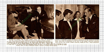 C8154) Helsinki Olympic Games Marjorie Jackson Shirley Strickland -1952 Cutting