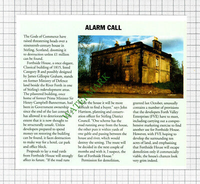 Forthside House Stirling Scotland - 1995 Cutting