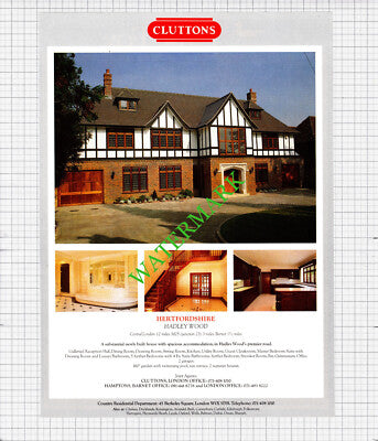 Hadley Wood Hertfordshire House Sale Advert - 1991 Cutting