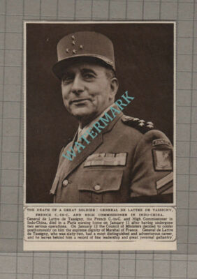 C3105) General De Lattre de Tassigny Dies - 1952 Clip