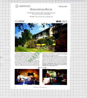 Nanny Brow Hotel Ambleside Priddeaux / Shallowdale House Ampleforth -2001 Advert