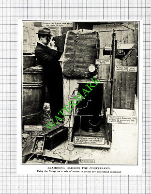 X-Ray Contraband Cargo World War One WW1 - 1916 Cutting