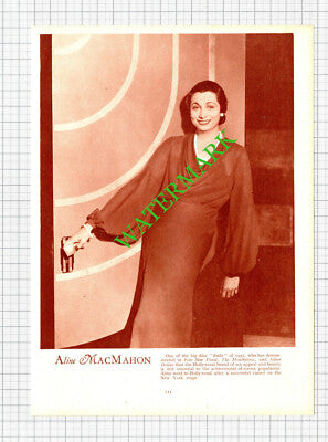 Aline MacMahon Actress - 1930's Cutting / Print