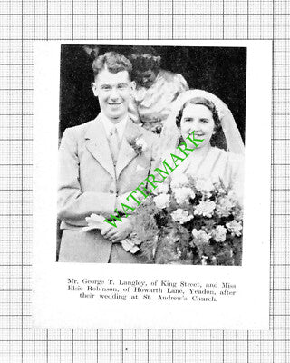 William Kirk Bradford Alice Stansfield / George Langley Yeadon - 1938 Cutting