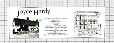 Joyce Hardy Hacheston Framlingham Suffolk Small Advert - 1987 Cutting