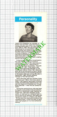 Carolyn Johnson Holker Hall - 1984 Cutting