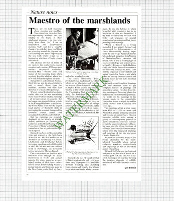 Richard Hull West Mersea Artist - 1989 Article