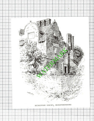 Nunupton Court Herefordshire - 1980s Cutting