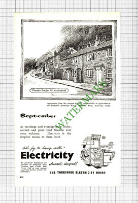 Thunder Bridge Huddersfield Yorkshire Electricity Board Advert - 1962 Cutting