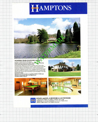 Wonarsh Guildford Surrey House Sale Advert - 1988 Cutting