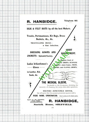 Tuckwood's Stores Ltd Sheffield / R Hanbidge Small Advert - 1908 Cutting
