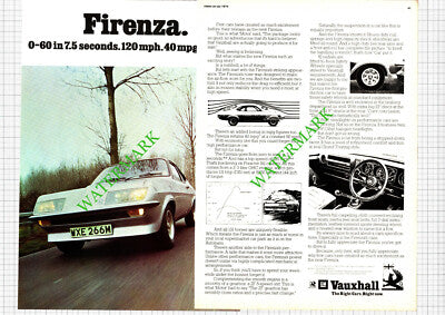 Vauxhall Firenza Car Advert - 1974 2 -Part Cutting