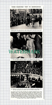 (X364) Birmingham Royal Visit Castle Bromwich JC Burman Council House 1948 Clip