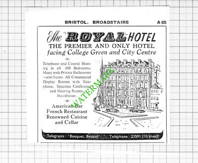 The Old Hall Hotel Buxton / Royal Hotel Bristol Small Advert - 1964 Cutting